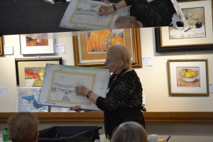 Sandy discusses light values in her drawing, and how the values will determine her approach to to working on a particular subject.